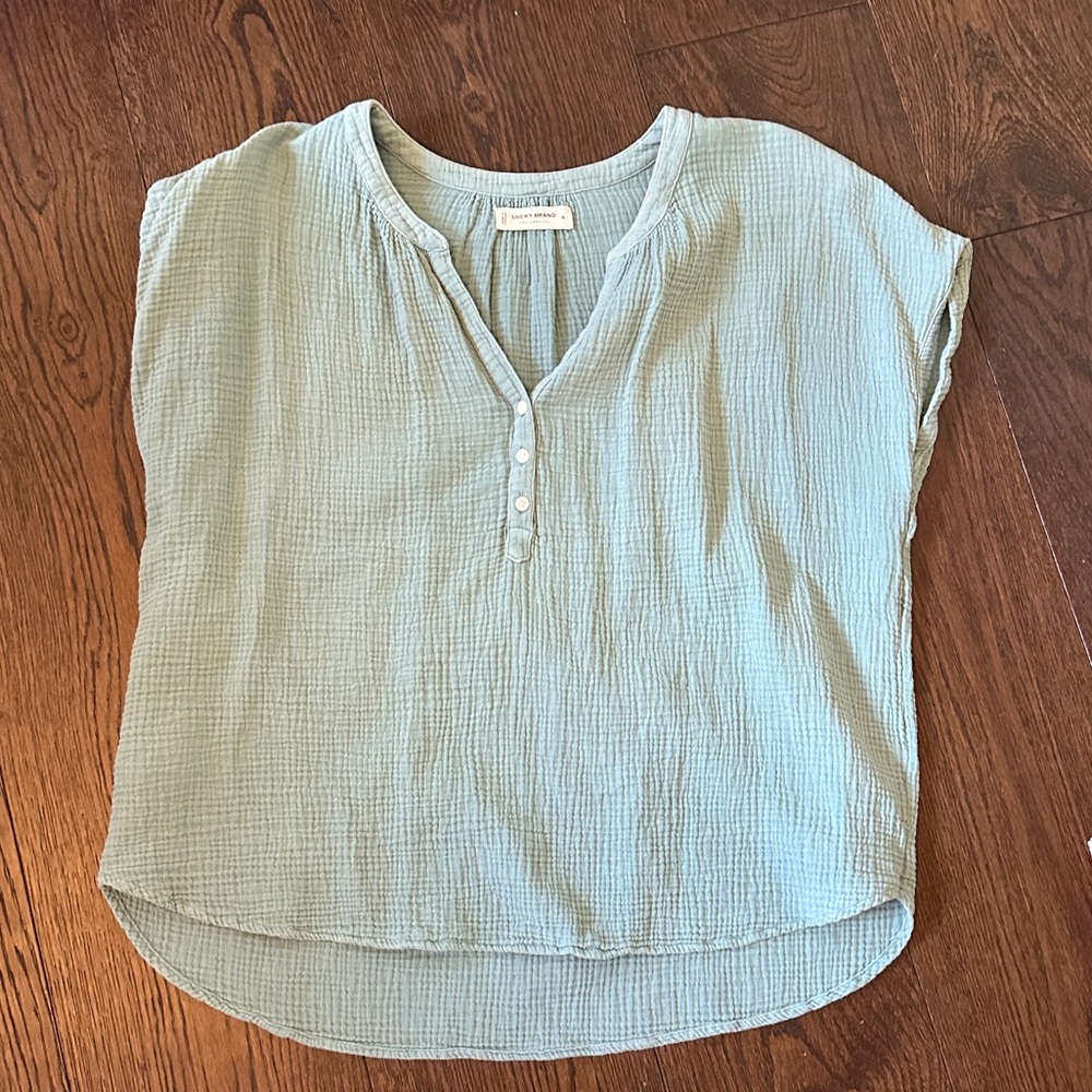 Lucky Brand Light Blue/Green Blouse